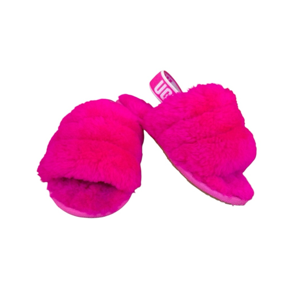 UGG Fluff Yeah Pink Slide (Toddler 9)